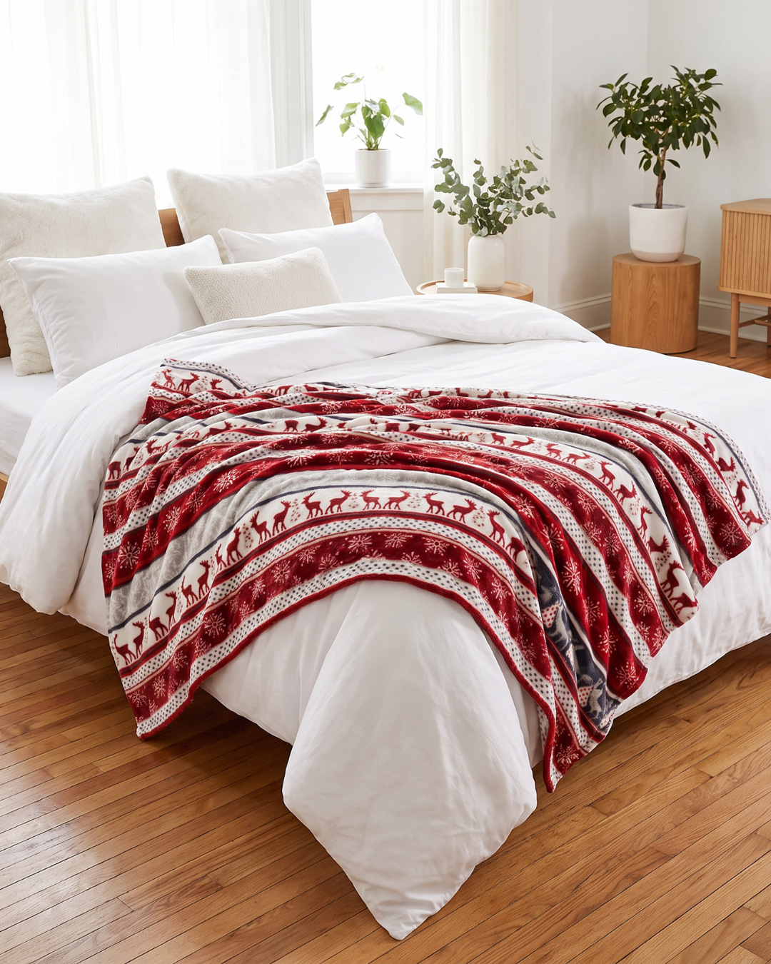 Festive Fleece Throw Blanket