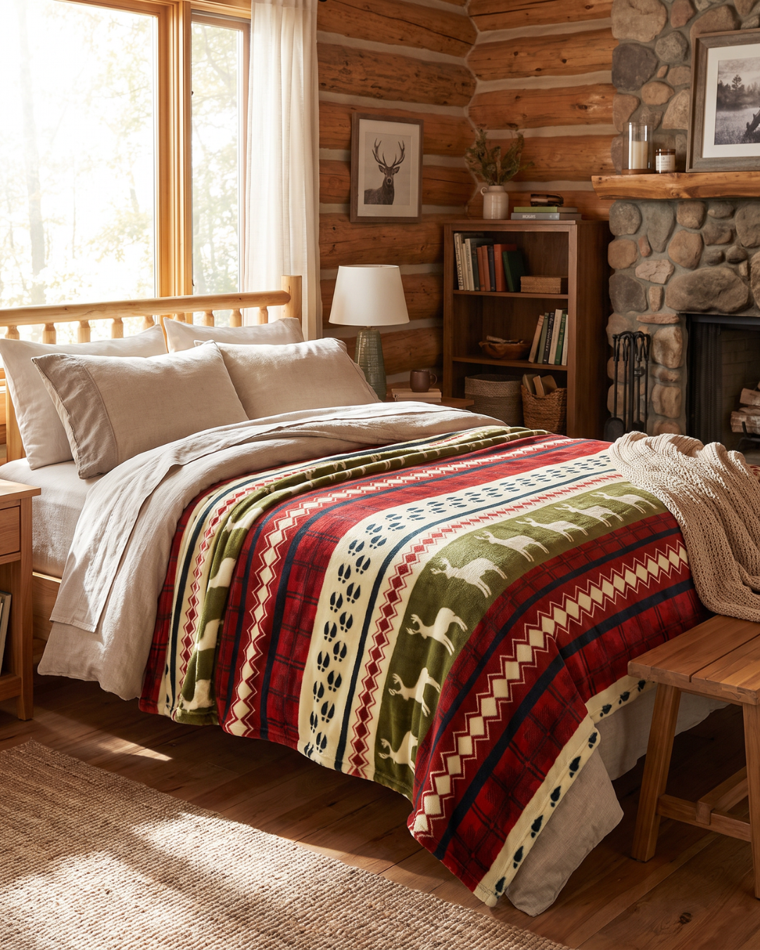 Festive Fleece Throw Blanket