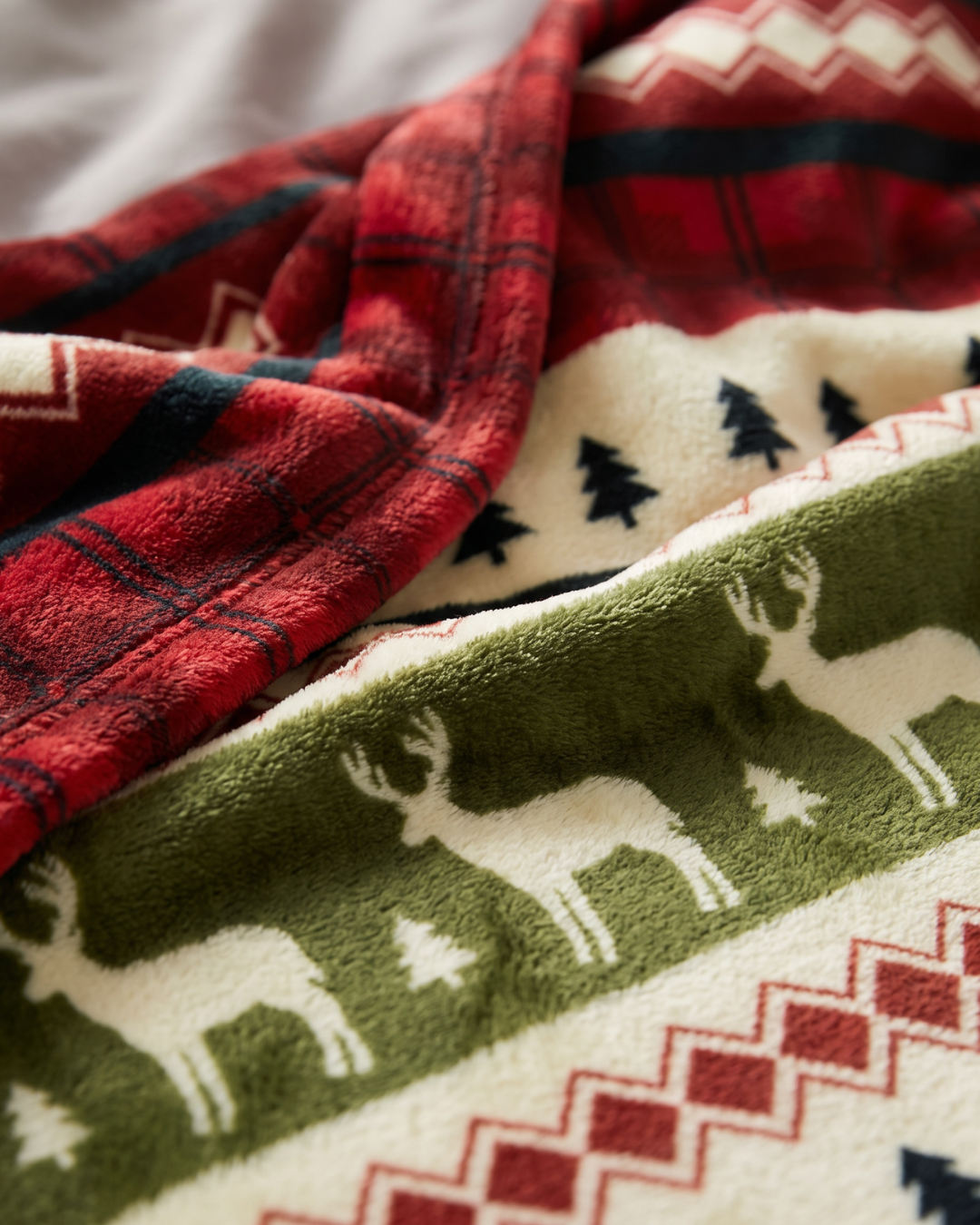 Festive Fleece Throw Blanket