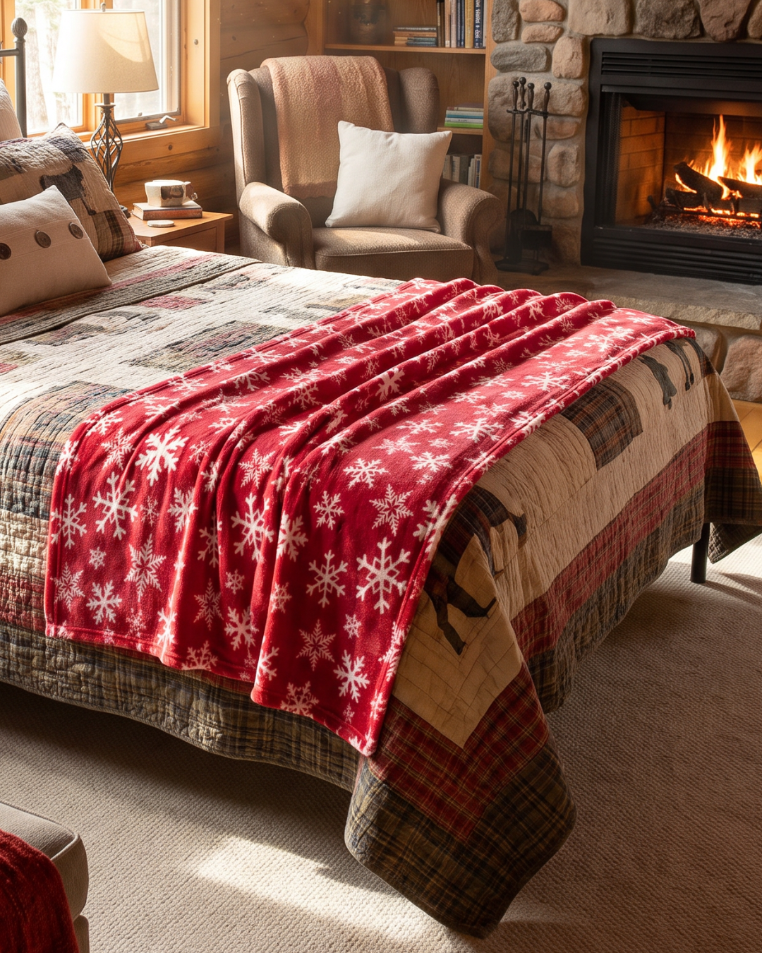 Festive Fleece Throw Blanket