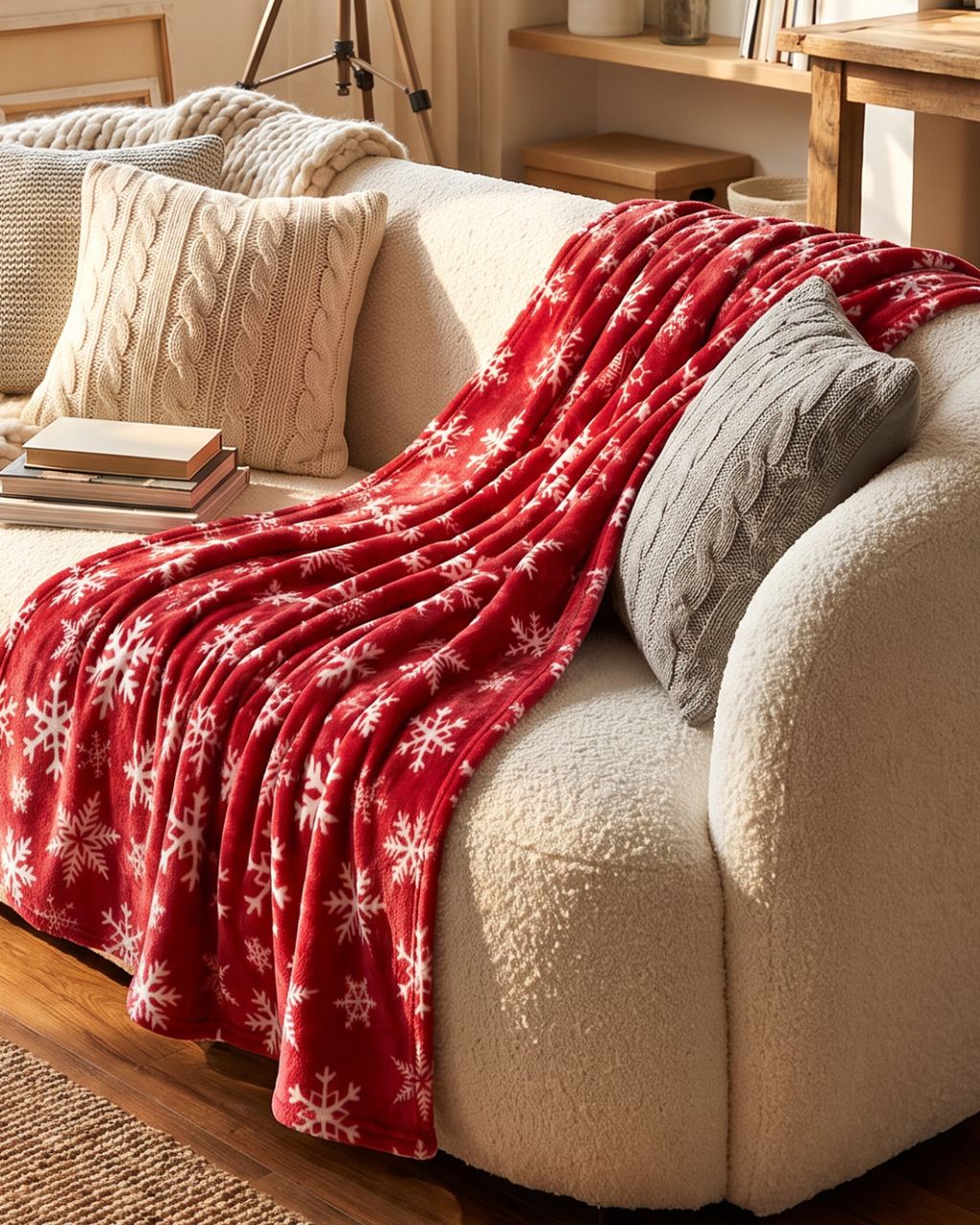 Festive Fleece Throw Blanket