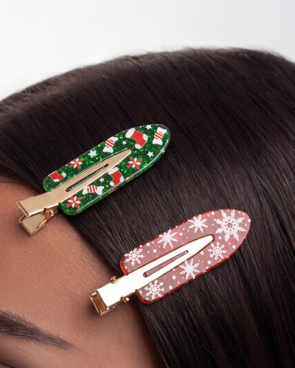 Holiday Creaseless Hair Clips 6 Pack