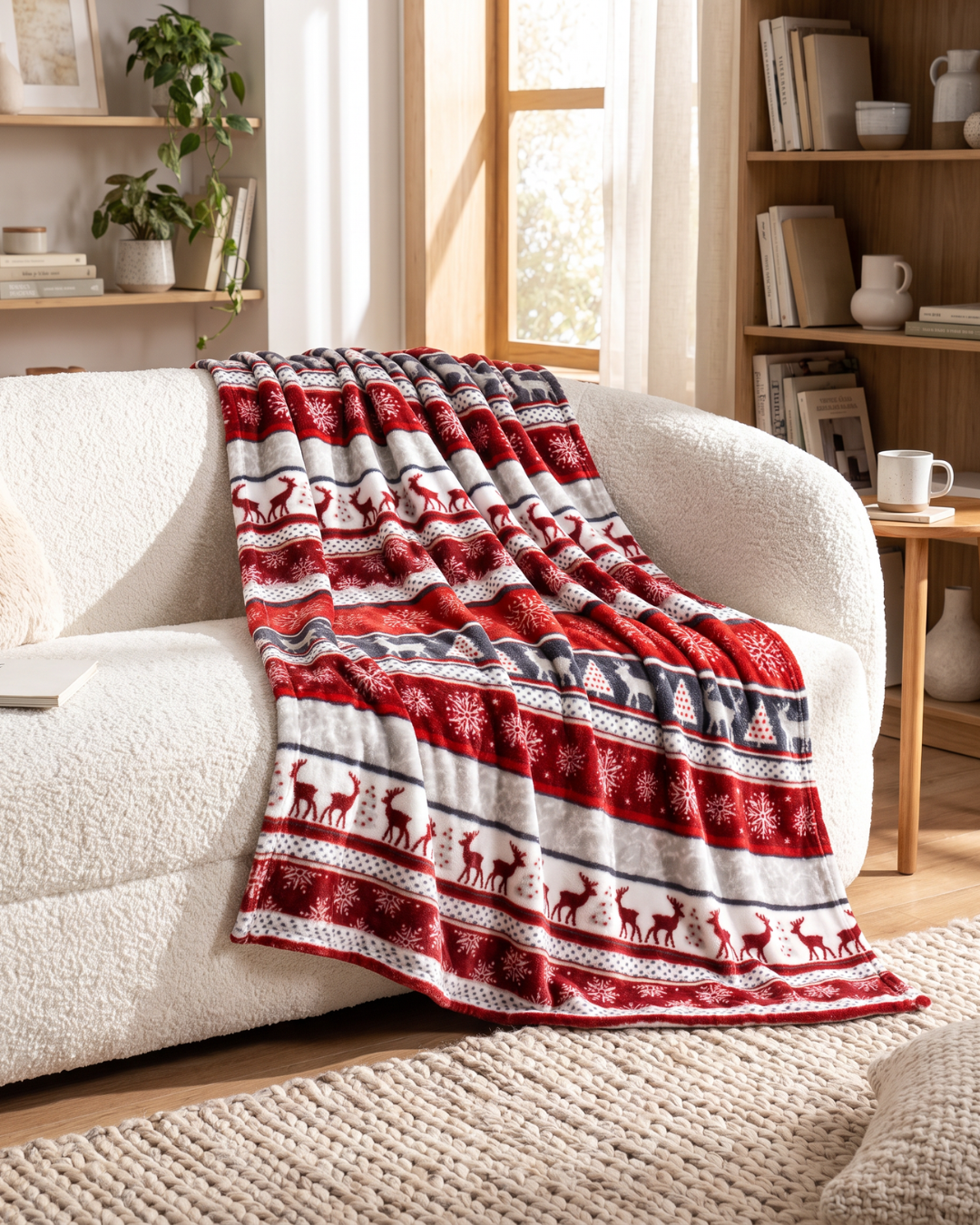 Festive Fleece Throw Blanket