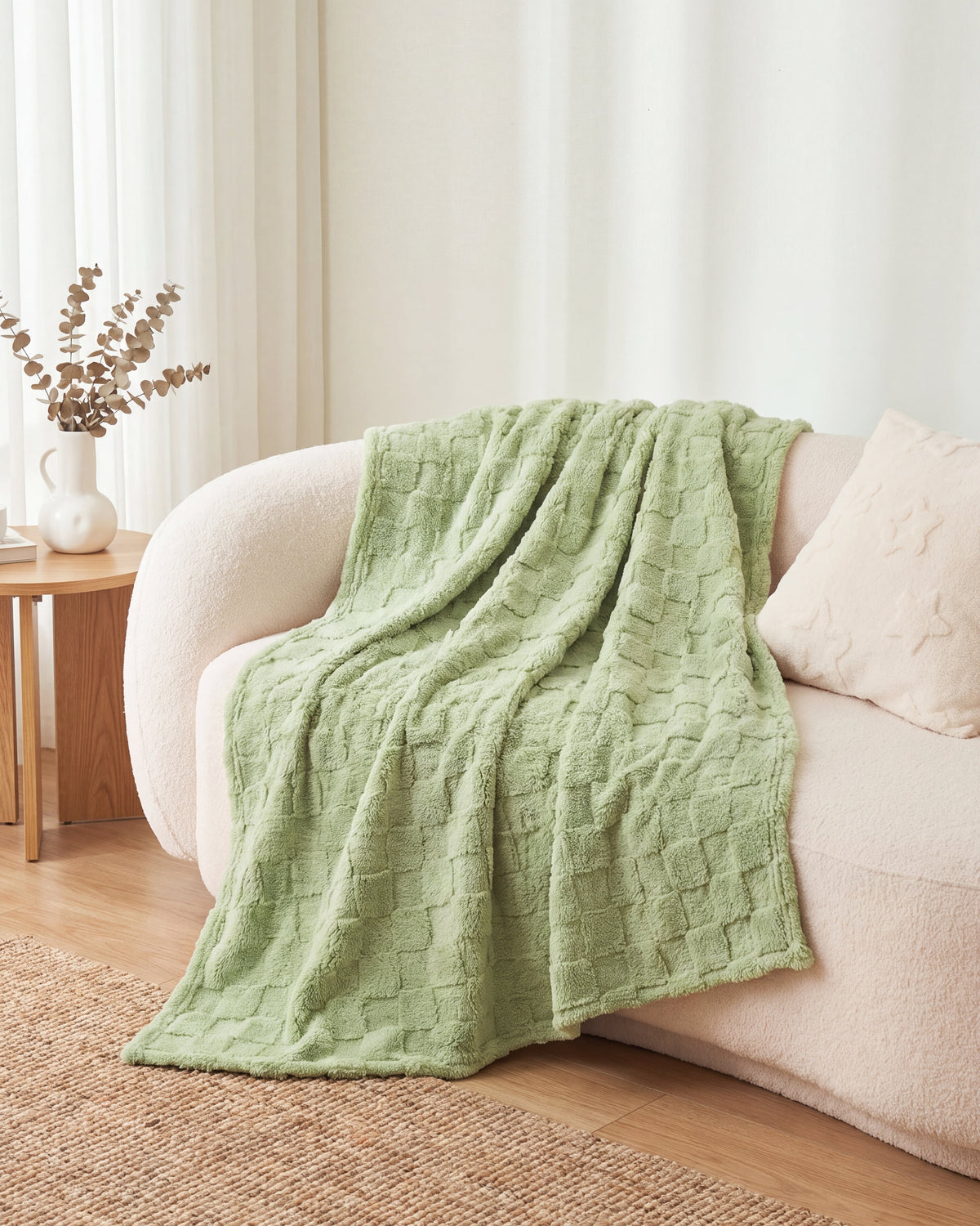 Oversized Waffle Fleece Blanket